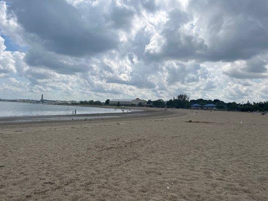 Beach on a nice sunny 85F Saturday with great view of Boston-Logan Airport runway. Plenty of parking