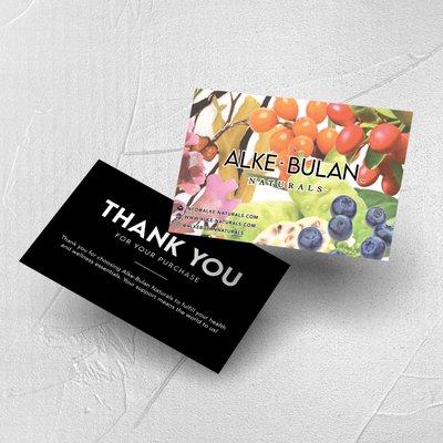 The best way to show customer appreciation is with a chic and clean thank you card design...