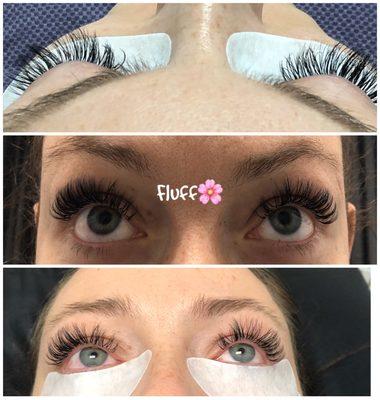 Full set of hybrid lashes