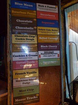 Ice cream flavors