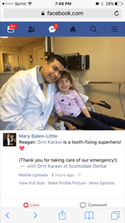 "Doctor Karawi is a tooth-fixing superhero!"