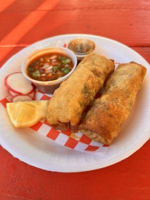 Birria Egg Rolls