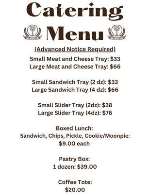 Catering Menu