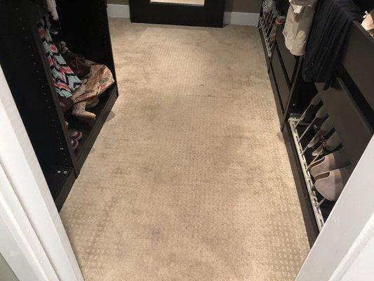 Before in walk-in closet