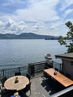 Beautiful views and great tables sans any shade.