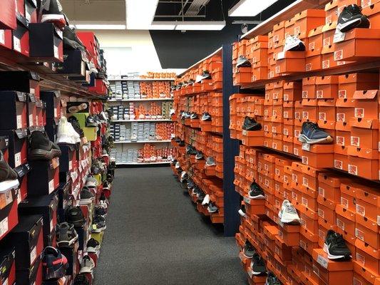 Rows of sneakers