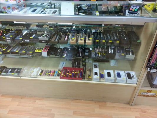 Vaporizers, e-cigarettes, coils, baterries, amd accessories.