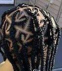 Design heart box braids