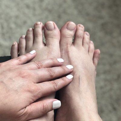 Fresh pedicure and dip powder manicure