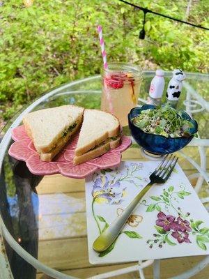 Egg salad & watercress salad