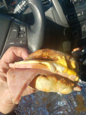 Ham egg and cheese #yum #ReviewsByRL