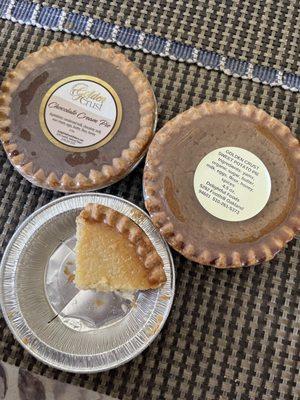 Chocolate Cream Pie, Sweet Potato Pie, Coconut Cream Pie