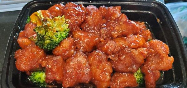 Dried general tsao chicken