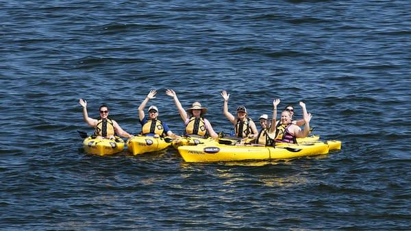 Paddling Lake Superior.