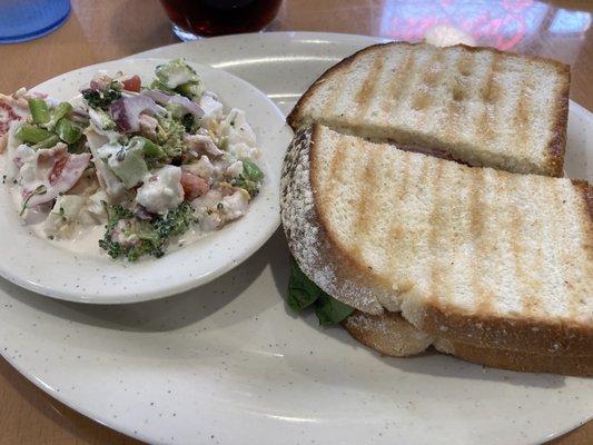 Turkey Reuben and Broccoli slaw