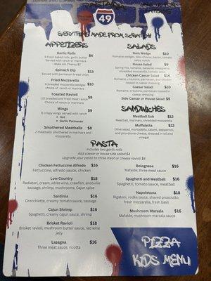 Menu front