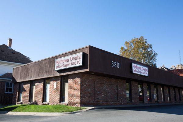 Midtown Dental is located on the southwest corner of 38th and Dodge in Omaha, NE.