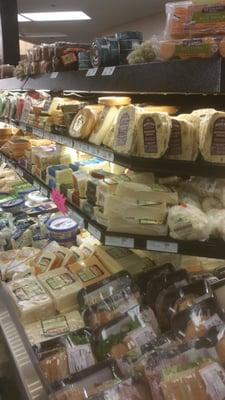 Local and imported cheeses.