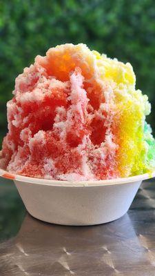 Rainbow shaved ice