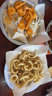 Buddy shrimp and curly fries