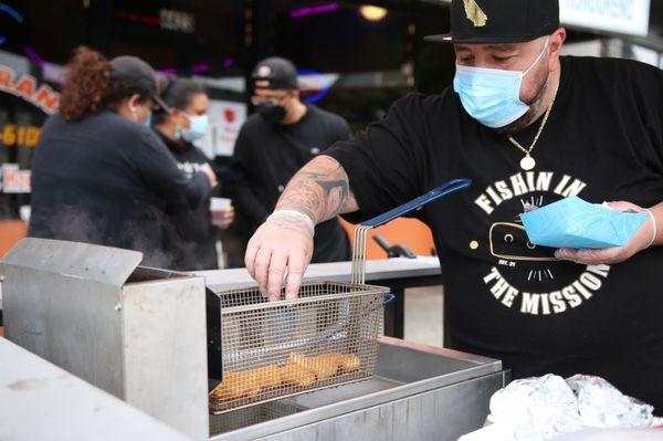 Deep fried meaty crispy fish!