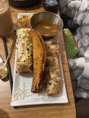 Blanket kabab and birria tacos