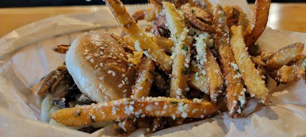 Burger and FB fries