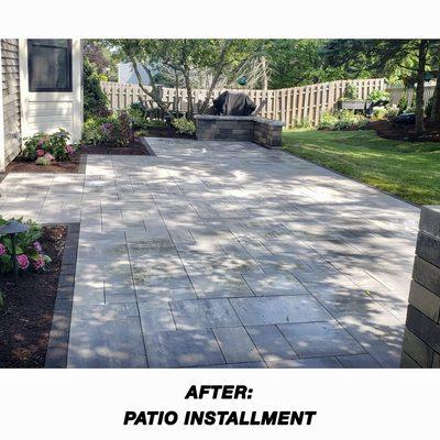 Before and after patio installment

Call today for a free estimate! 
847 532 9151