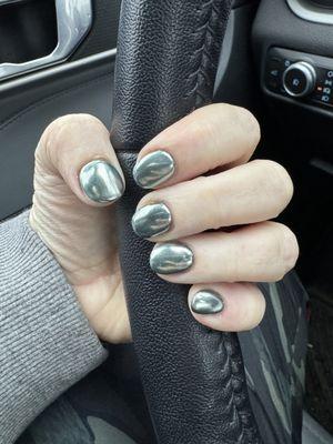 Chrome nails by Jessica