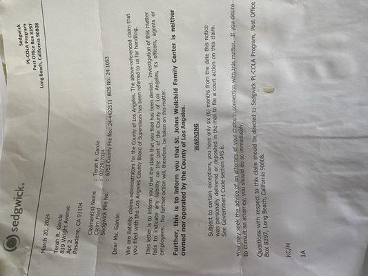 Defusing a lawsuit with a agency who has no record of this letter. They claim this was made out of fraud.