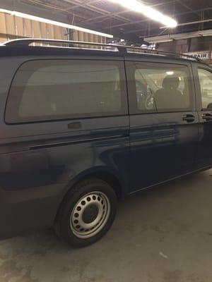 Cargo van after parkway Windows installed