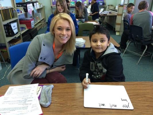 Carley, Reading Partner's volunteer organizer, loves the program so much that she works for us and tutors students as well!