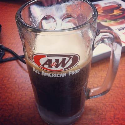 They serve root beer in a frosty mug!