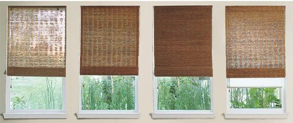 Woven Wood Lining options - http://www.bayscreens.net/products/screens