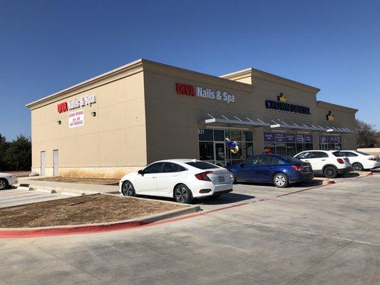 The Retail Center - The Diva Nails & Spa next to Crown Dental.  This is located at the Walmart supercenter and Mineral Wells Texas