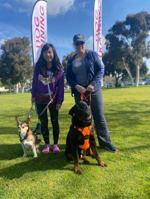 Dog Training Class Grads Lexi and Roman!