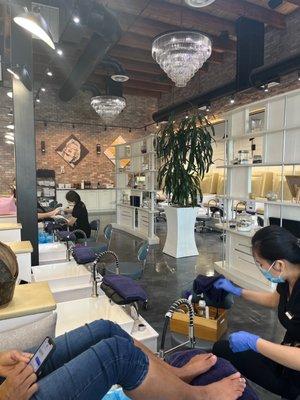 Pedicure stations