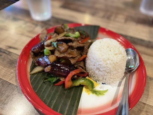 Spicy Basil Eggplant