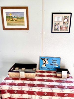 Goat milk Soap display