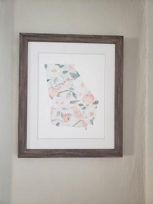 beautiful custom framing job! Would you even believe this print cost me less than $30? The framing really elevates the entire piece.