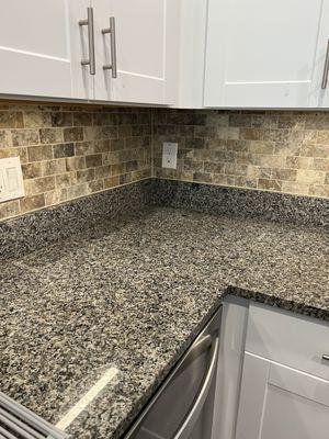 Back splash install