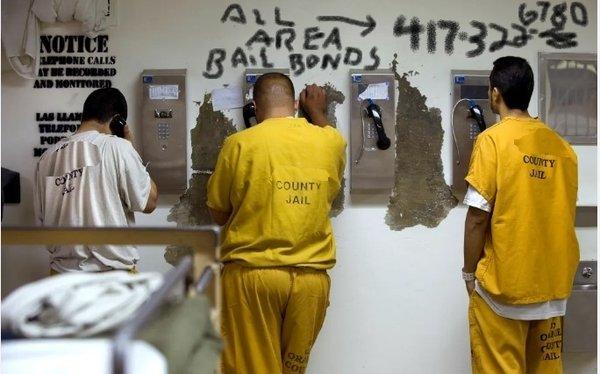 Inmates at the jail calling All Area Bail Bonds