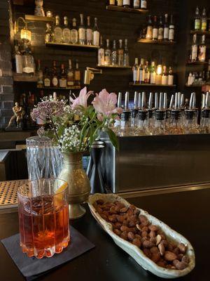 Negroni & Smoked Almonds