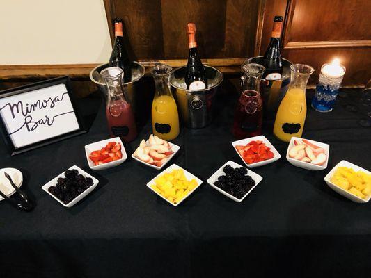 Mimosa bar for banquets