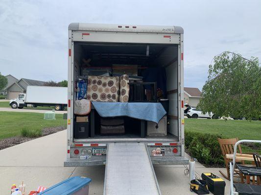 Full houses may need a trailer or 2 to fit what you have. Packing appropriately is important to save on space and to protect against damage.