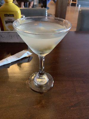 Non dirty martini with 8 olives