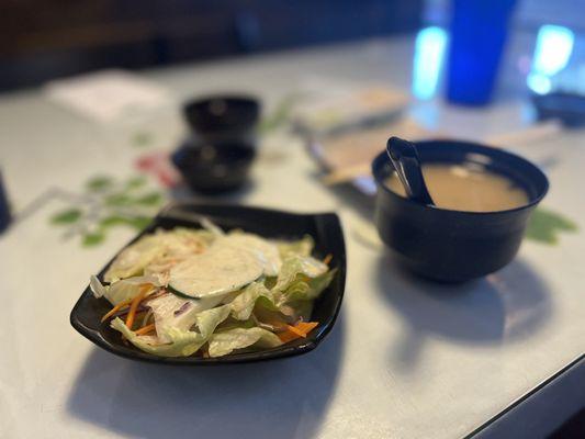 House salad & miso soup