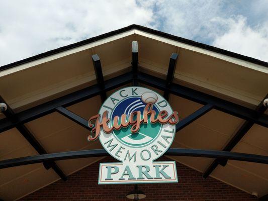 Jack D Hughes Memorial Park - stadium entryway