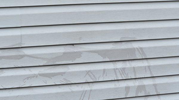 After they damaged our siding