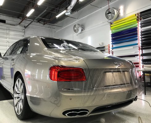 Bentley Flying Spur paint protection film application